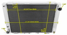Rockin Champion 4 Row All Aluminum Radiator For 1964 1965 1966 Ford Thunderbird