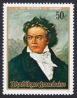 BEETHOVEN - GERMAN Composer and Pianist, 1971 Sc 410 MNH Stamp, RWANDA