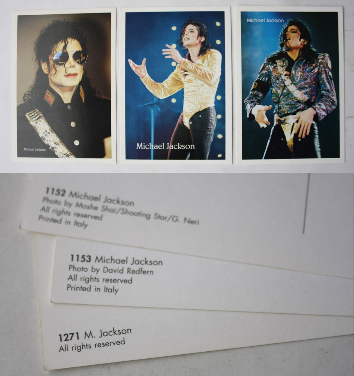 3X RARE VINTAGE AUTHENTIC 90'S MICHAEL JACKSON POSTCARDS MADE IN