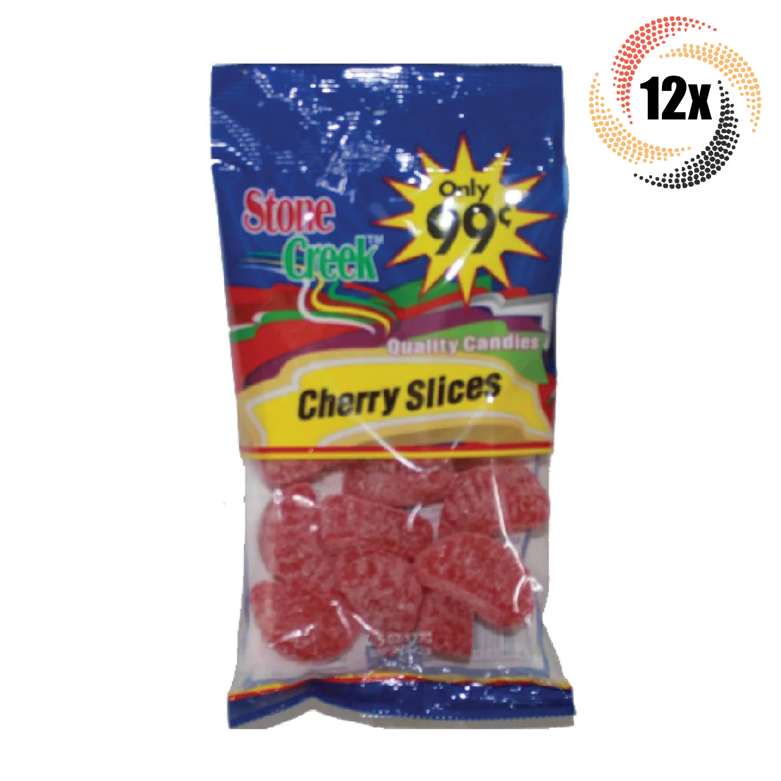 12x Bags Stone Creek Cherry Flavored Slices Quality Candies | 4oz