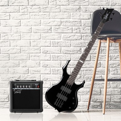  HOLIDAY SALE! +AMP! E Style Electric Bass Guitar +2 Humbuckers!