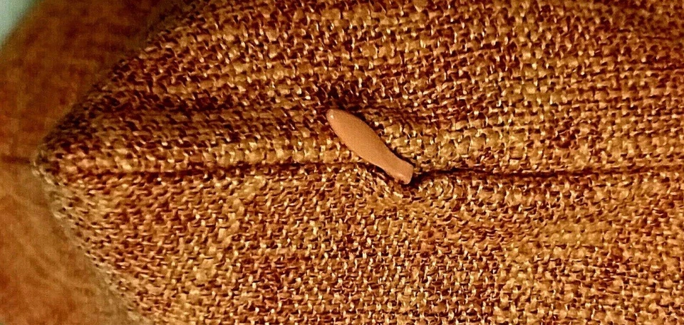 2 Orange Faux Burlap Textured Fabric Accent Pillow Covers 19" Square Zip Closure - Image 3 of 3