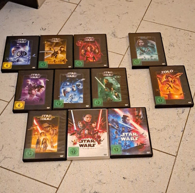 Star Wars DVD I-IX + Rogue One & Solo Deutsch Top Z!