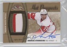 2015 Fleer Showcase Hot Prospects /499 Andreas Athanasiou #188 Patch Auto 1h6a