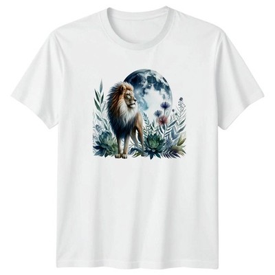 Majestätisches Aquarell Löwe Tierwelt T-Shirt Aquarell Kunst