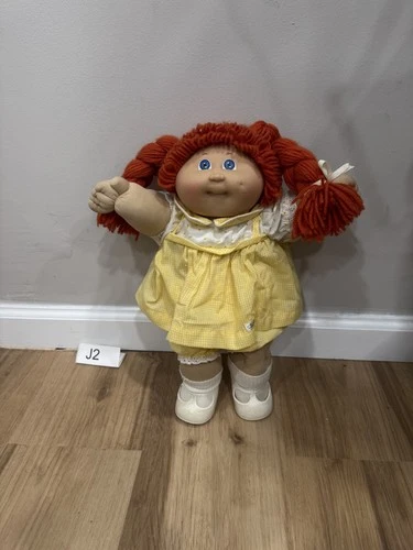VINTAGE 1980s Cabbage Patch Kid Girl Doll Red Hair Blue Eyes