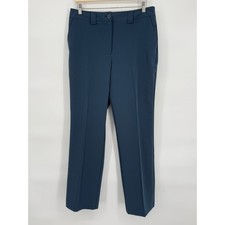 Worthington Women's Dress Pants Petrol Blue Straight Leg High Rise Sz 12 NWT