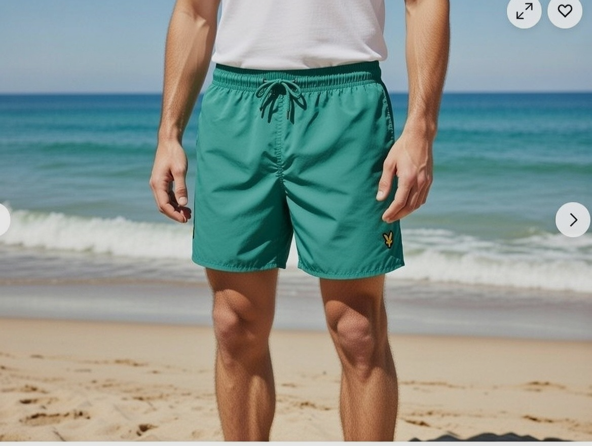 LYLE & SCOTT  Vintage Classic Swim Shorts  Court Green   Medium