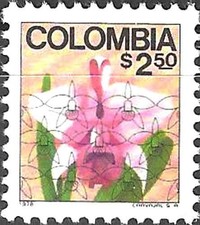 Timbre Flore Orchidées Colombie 711 ** - 88100GC