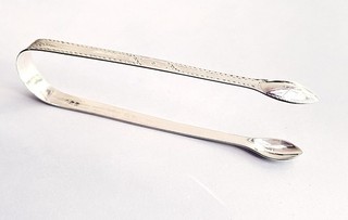 Superb George III Solid Silver Sugar Tongs Peter Ann & William Bateman VGC