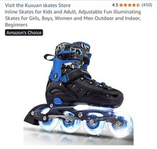 Inline Skates for Kids and Adults, Outdoor Beginner Roller Skates ...Adjustable
