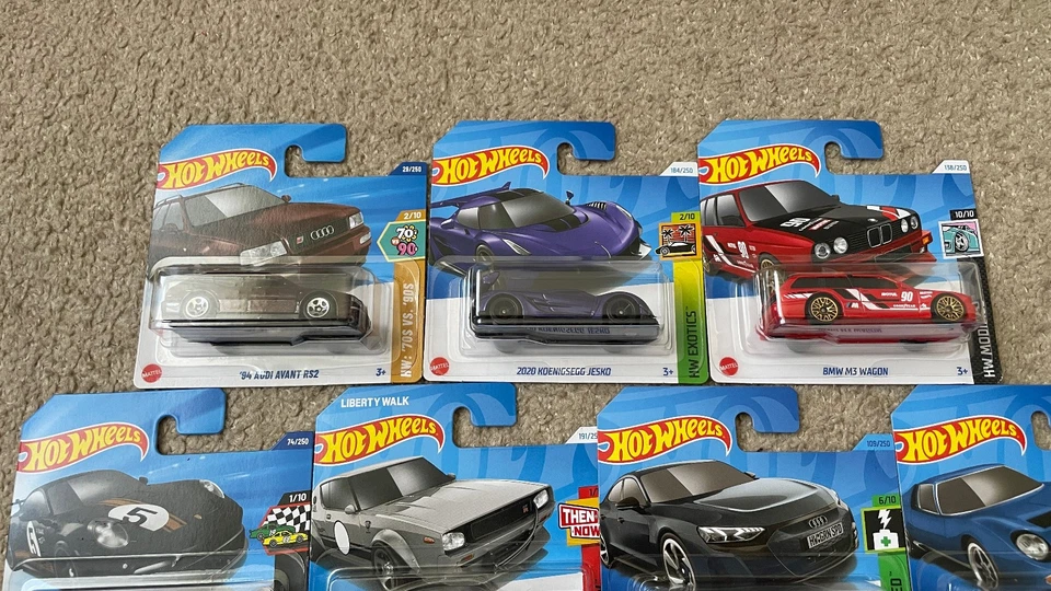 Subaru Audi  koenigsegg Nissan Lamborgini  LOT of 10 cars HOT Wheels  NEW  1:64 - Image 4 of 4