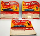 Hot Wheels 1969 Redline empty BP Cards Lot of 3