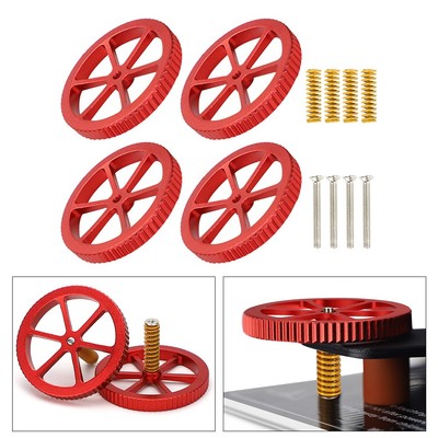 4-teiliges Nivelliermuttern-Set mit verbessertem Griffkomfort für Ender 3 Druck