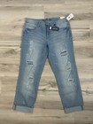 NWT WOMENS US POLO PREMIUM DENIM LIGHT WASH BLUE JEAN CAPRIS CUFF SIZE 12 — photo 1