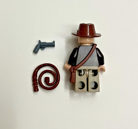 LEGO Indiana Jones IAJ001 Minifigure With Whip Satchel Hat Gun