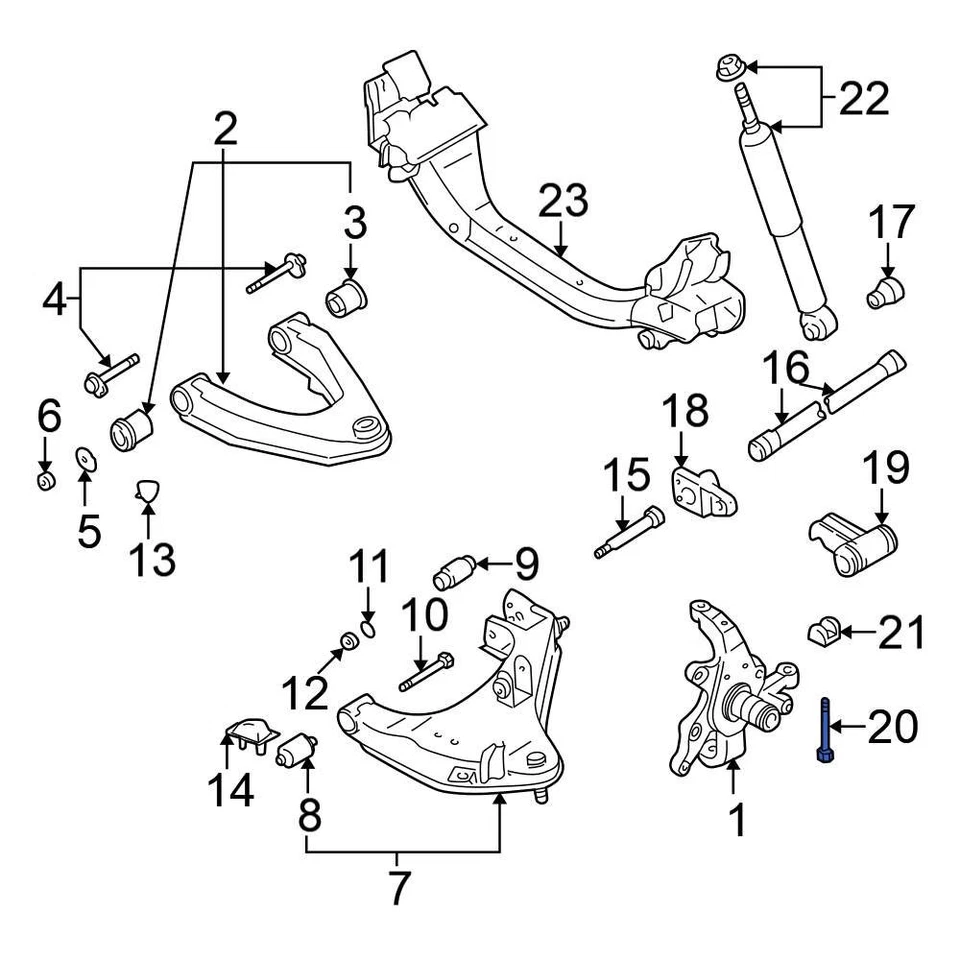 For Nissan Xterra 2000-2004 Nissan 5421631G0A Torsion Bar Adjusting Arm Bolt - Изображение 2 из 2