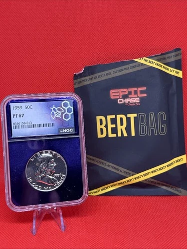 1959 Franklin Silver Half Dollar 50c Proof NGC PF67  Epic Chase Bert Bag