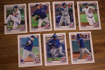 2020 Bowman Draft Chicago Cubs Team Set of 7 Cards: Miguel Amaya, Ed Howard+++