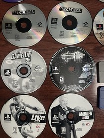 Sony PlayStation 1 PS1 NTSC-U/C Games + 6 Memory Cards & Carry Case