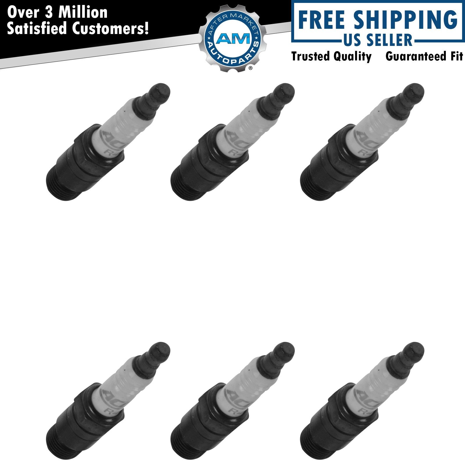 AC Delco R44T Spark Plug Set of 6 for Chevy GMC Pontiac New