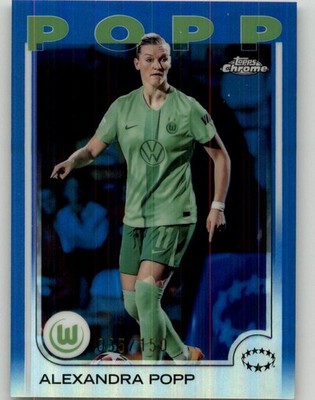 2024-25 Topps Chrome UEFA Women's Alexandra Popp Blue #52 /150 Wolfsburg
