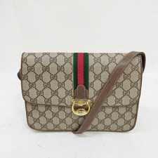 Vintage Gucci Shoulder Bag Sherry Line Brown PVC 2325643