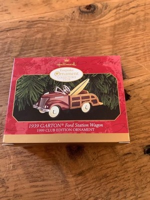 Hallmark Keepsake Ornament 1939 Garton Ford Station Wagon 1999 Club Kiddie Cars