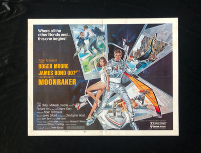 James Bond Moonraker Poster ORIGINAL vintage  Style B INT'L  1979    