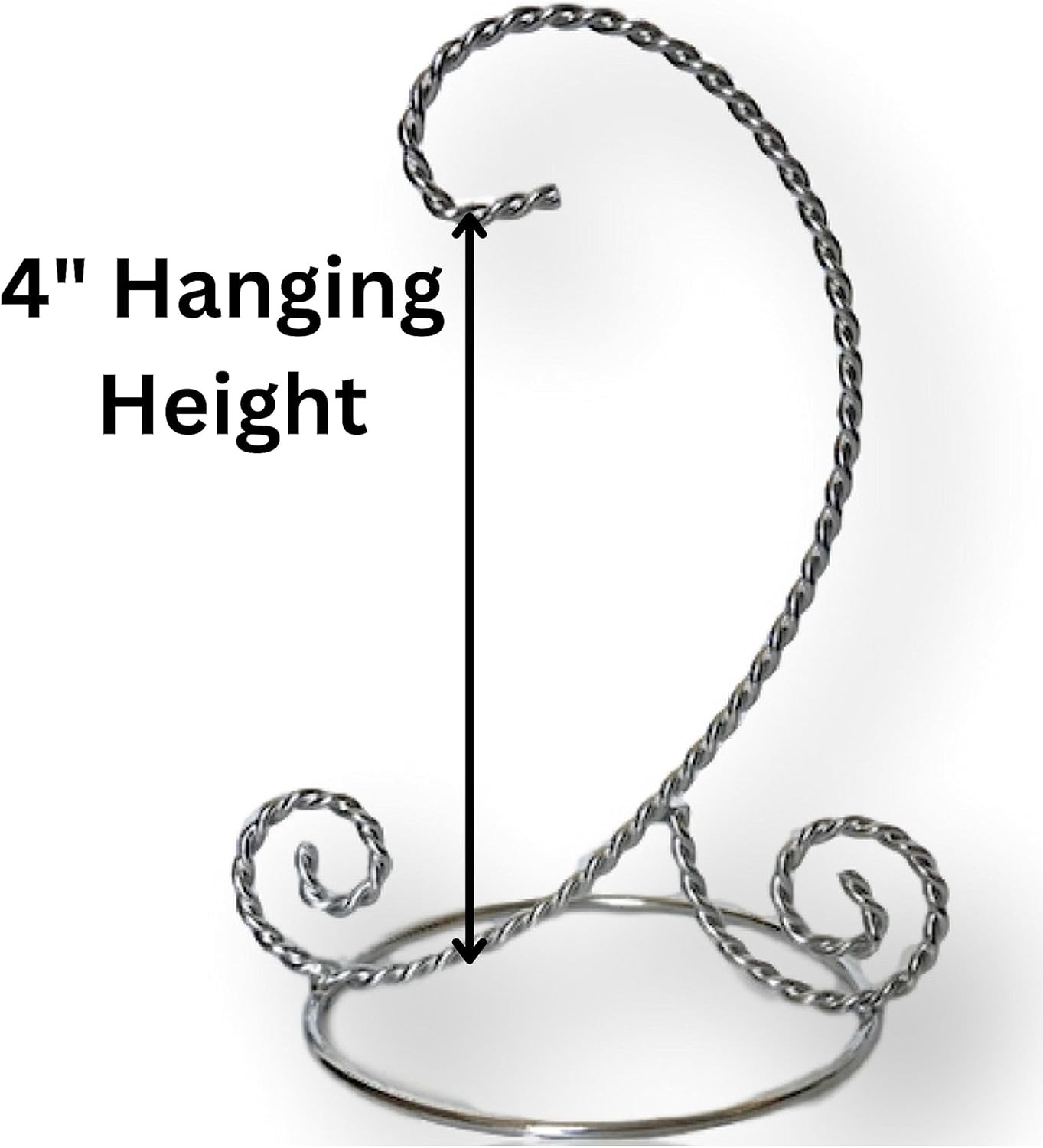 Silver Christmas Ornament Stands - Set of 4 Twisted Silver Display Stands - 7...