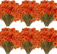 20-Stem Artificial Flowers Outdoor UV-Resistant Realistic Design Colourfast