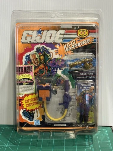 Hasbro GiJoe 1990 Cobra Cesspool Eco Warriors MOC MOSC with Case