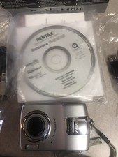 Pentax Optio M20 7 MP Compact Digital Camera Silver Box Manual Cables -open Box