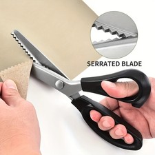 Heavy-Duty Stainless Steel Ambidextrous Shears Fabric Scissors with Serrated