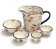 Temp-tations Measuring Cup Set,Nestable Nesting Stacking, CONFETTI, K84392