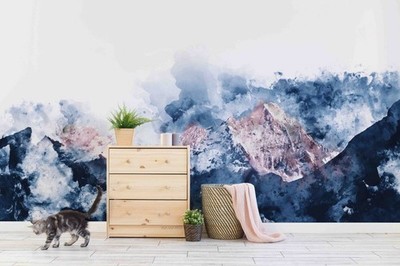3D Abstract Ink Mountain Wallpaper Wall Mural Removable Self-adhesive 12
