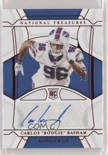 2021 National Treasures Jersey Number Red 59/96 Carlos Basham Jr Boogie Auto j3z