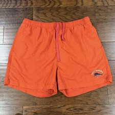 Tommy Bahama Relax Mens Swim Trunks Large Orange Mesh Lined Drawstring