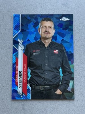 2020 Topps Chrome Sapphire Formula 1 Guenther Steiner Card #93 Haas F1 Manager