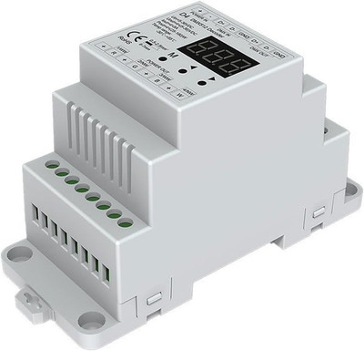 4 CH Constant Voltage DMX512 Decoder RGB/RGBW Controller Din Rail Mounted 4 Chan