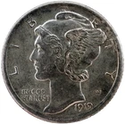 1919 Mercury Dime - AU