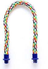 PENN-PLAX Bird Life Multicolored and Flexible Rope Perch Create Fun, Colorf...