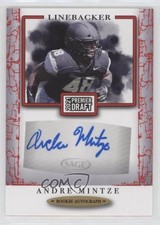 2021 Sage Premier Draft Red Andre Mintze #A119 Auto 2b2