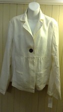 White Linen Jacket with pockets by Charter Club Size XLarge NWT