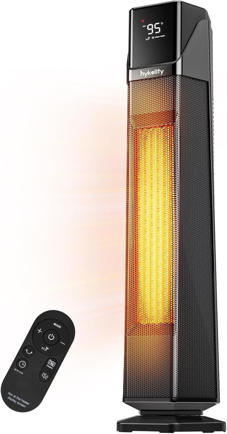 Space Heater Large Room, 30" Electric Heaters for Indoor Use with Thermostat and