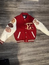 1961 Lonesome Pine Letterman Varsity Jacket Rennoc Size Medium Leather Sleeve