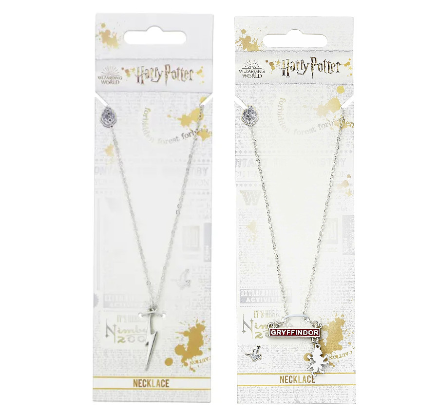 Collar de barra oficial Harry Potter Gryffindor y collar rayo
