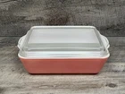 Vintage Pyrex Refrigerator Dish Pink Large # 503 W/ Lid