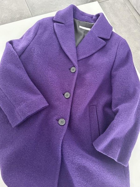 Women Gerry Weber Coat Purple Wool S