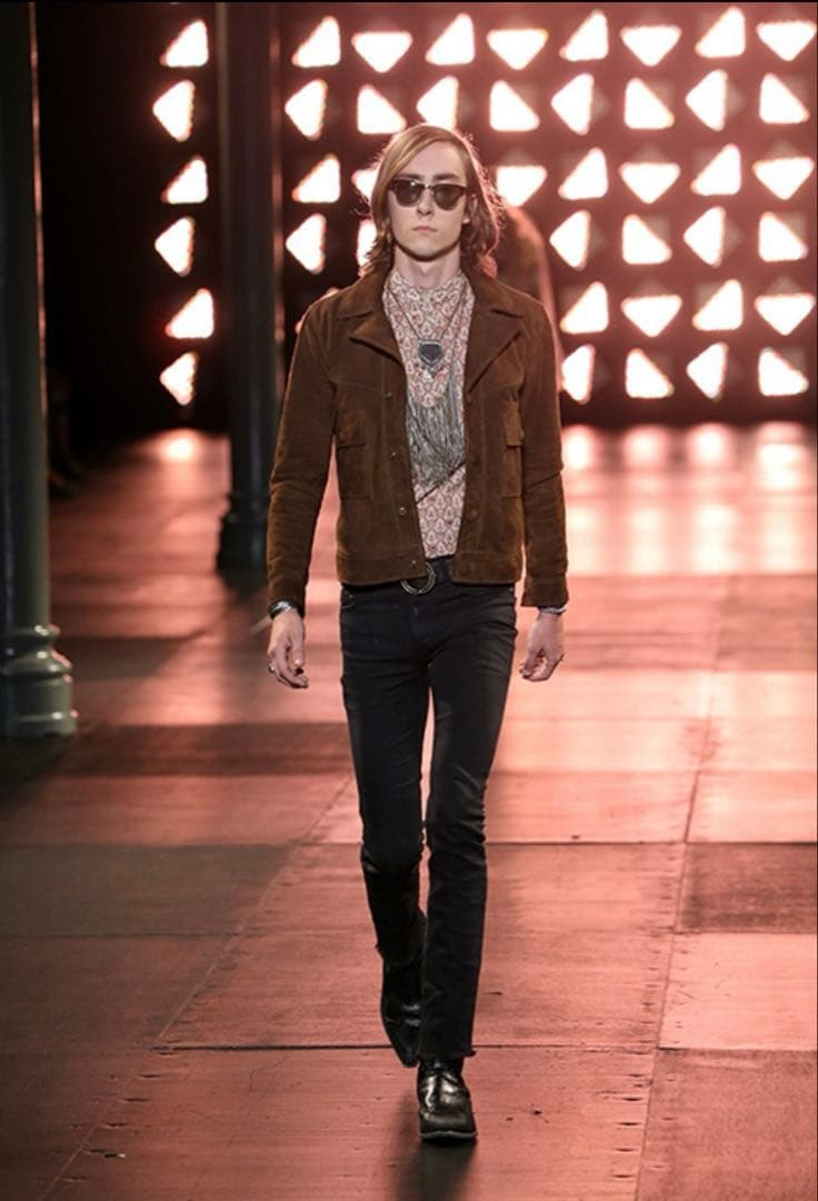 saint laurent paris eddie suede leather jacket